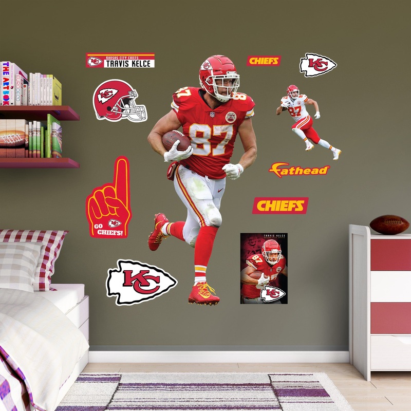 Travis Kelce – RealBig Home Collection – Official NFL – Kansas City Chiefs – Reusable Vinyl Wall Decals