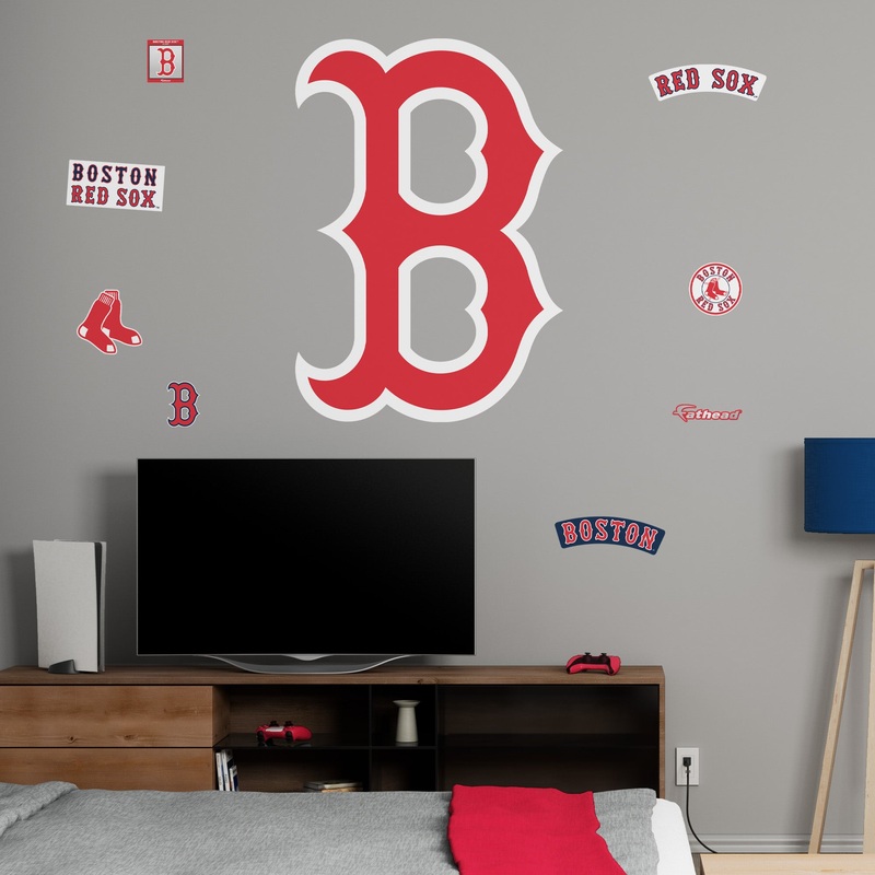 Boston Red Sox – RealBig B Logo Collection – Official MLB – Reusable Vinyl Wall Decals