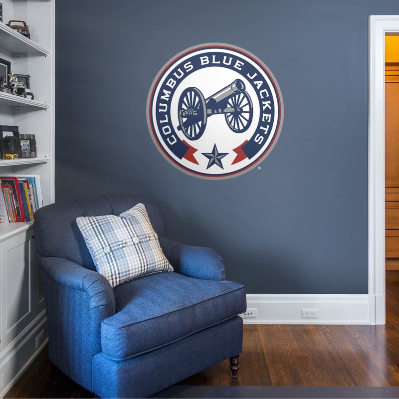 Cannon Logo – RealBig Collection – Official NHL – Columbus Blue Jackets – Reusable Vinyl Wall Decals