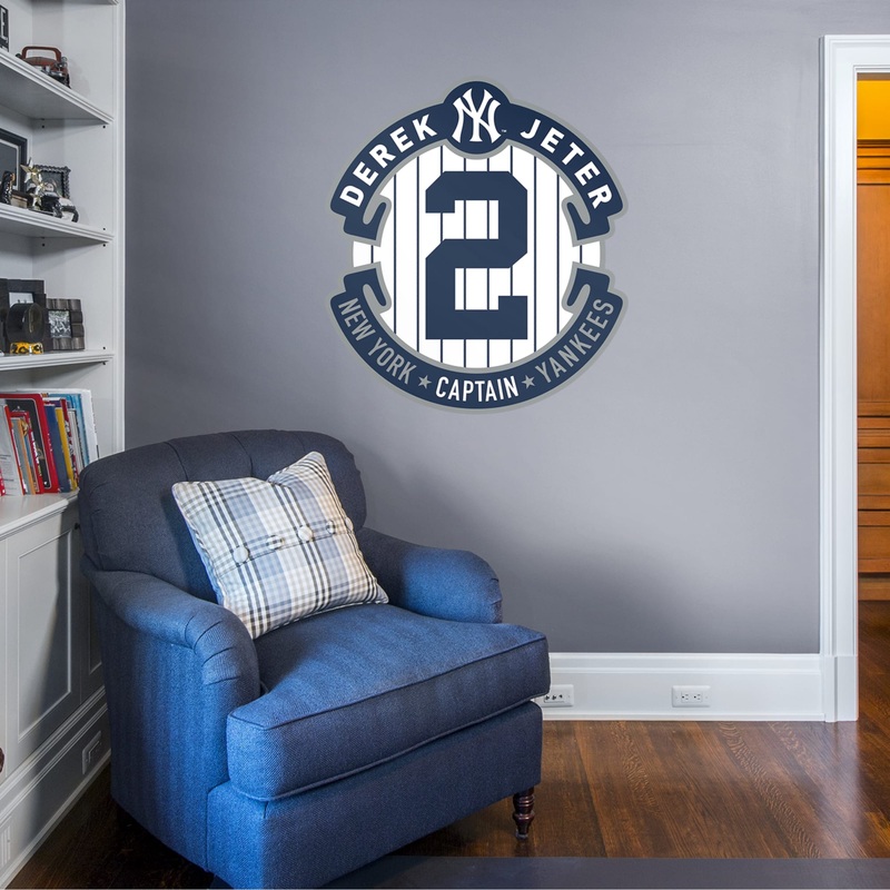 Derek Jeter – RealBig Logo Collection – Official MLB – New York Yankees – Reusable Vinyl Wall Decals