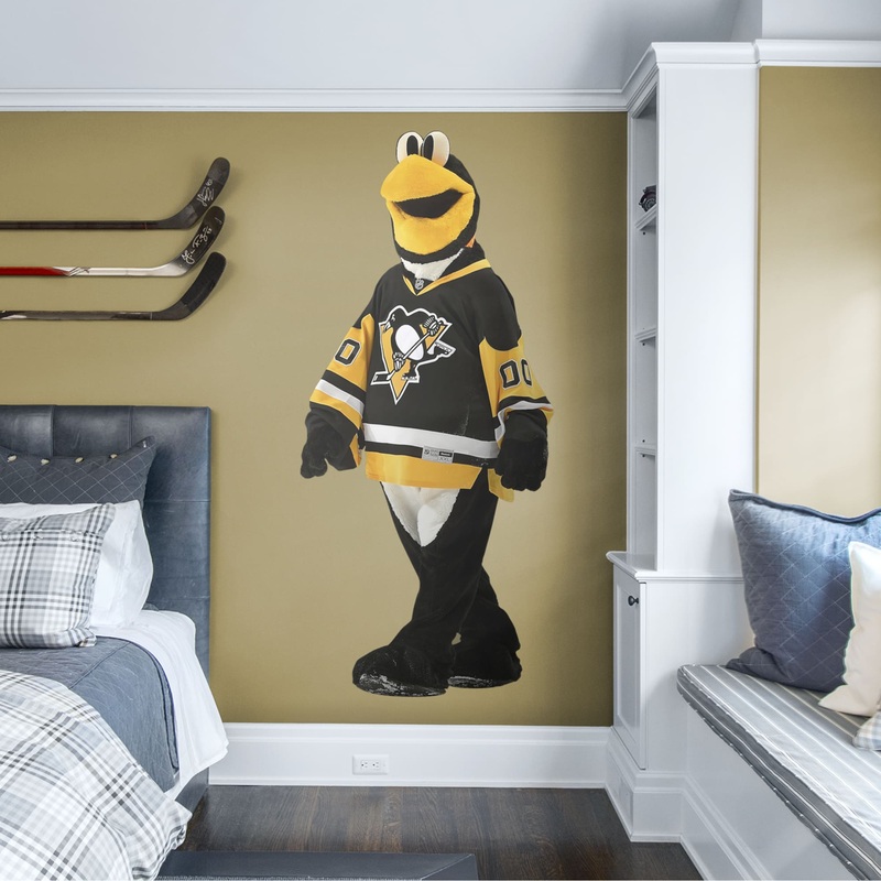 Iceburgh Mascot – RealBig Collection – Official NHL – Pittsburgh Penguins – Reusable Vinyl Wall Decals #1