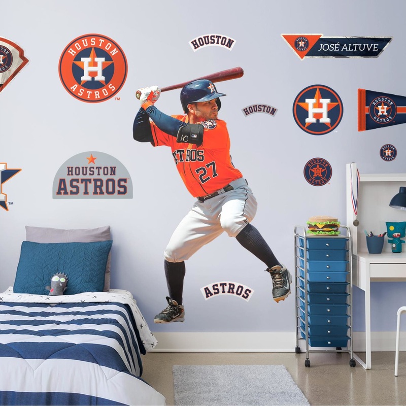 Jos Altuve – RealBig Batting Collection – Official MLB – Houston Astros – Reusable Vinyl Wall Decals