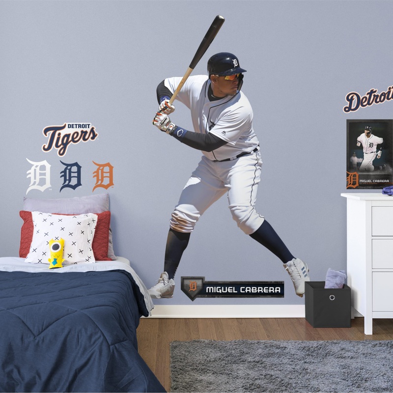 Miguel Cabrera – RealBig At Bat Collection – Official MLB – Detroit Tigers – Reusable Vinyl Wall Decals