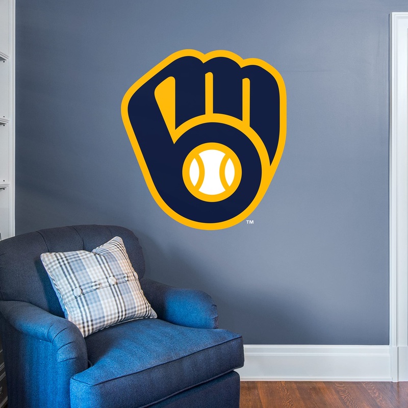 Milwaukee Brewers – RealBig Cap Logo Collection – Official MLB – Reusable Vinyl Wall Decals
