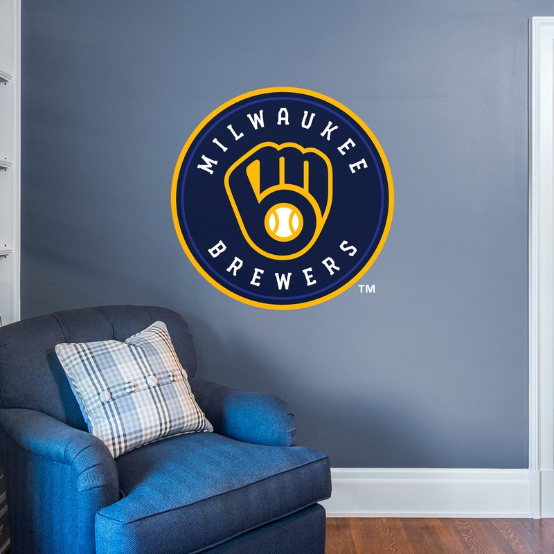 Milwaukee Brewers – RealBig Logo Collection – Official MLB – Reusable Vinyl Wall Decals