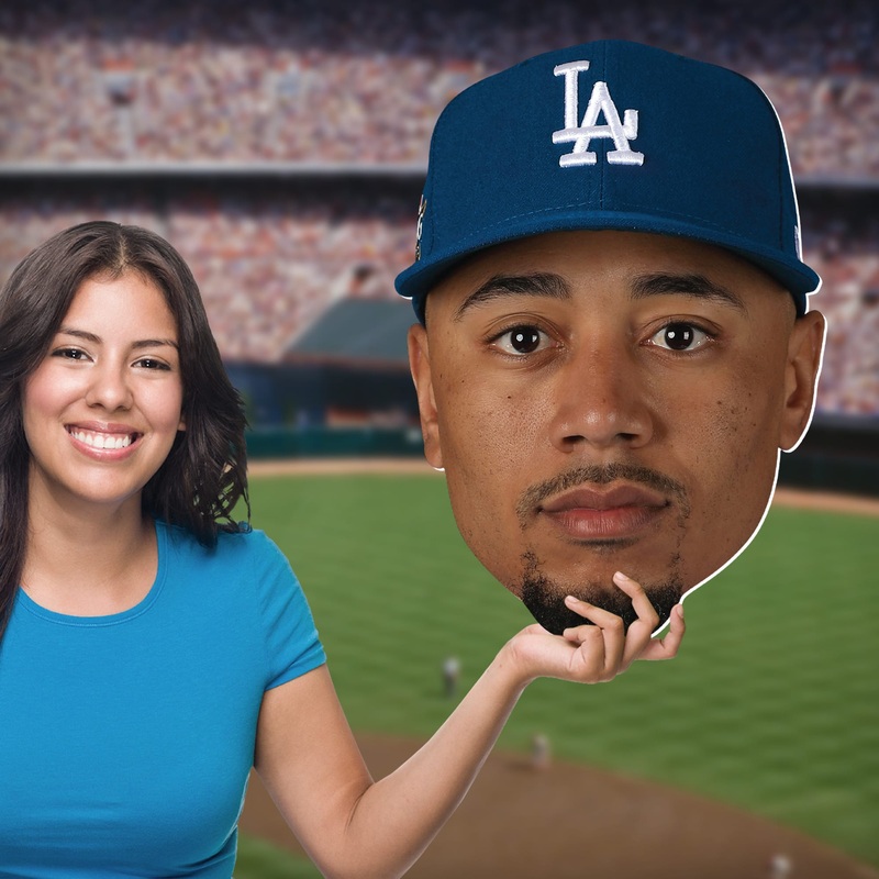 Mookie Betts – Big Head – Official MLB – Los Angeles Dodgers – Foam Core Cutout