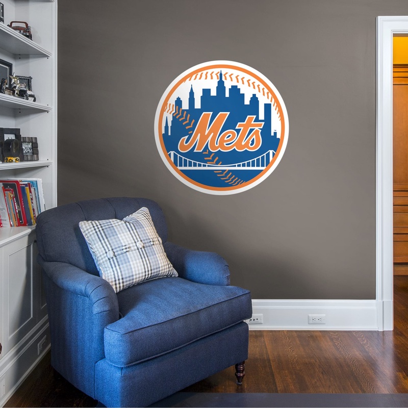 New York Mets – RealBig Logo Collection – Official MLB – Reusable Vinyl Wall Decals