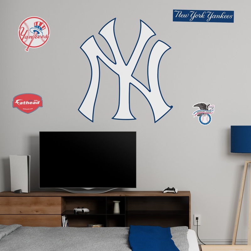 New York Yankees – RealBig Logo Collection – Official MLB – Reusable Vinyl Wall Decals