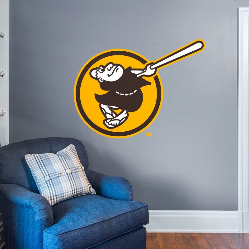San Diego Padres – RealBig Classic Logo Collection – Official MLB – Reusable Vinyl Wall Decals