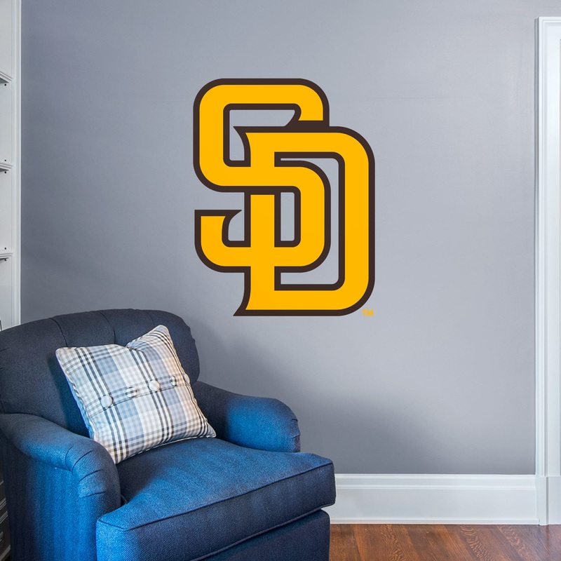 San Diego Padres – RealBig Logo Collection – Official MLB – Reusable Vinyl Wall Decals