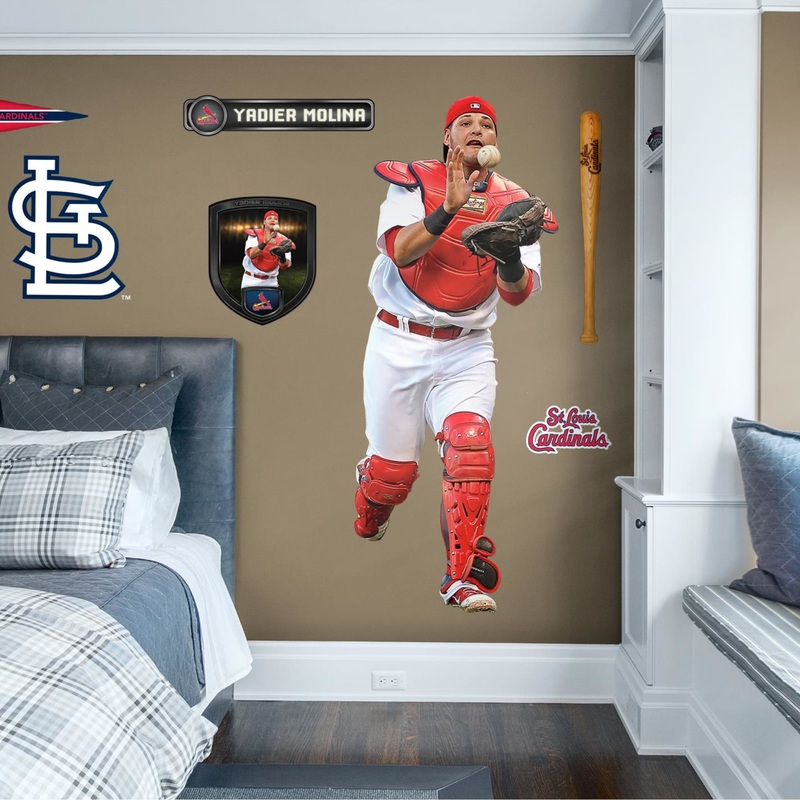 Yadier Molina – RealBig Collection – Official MLB – St. Louis Cardinals – Reusable Vinyl Wall Decals #1