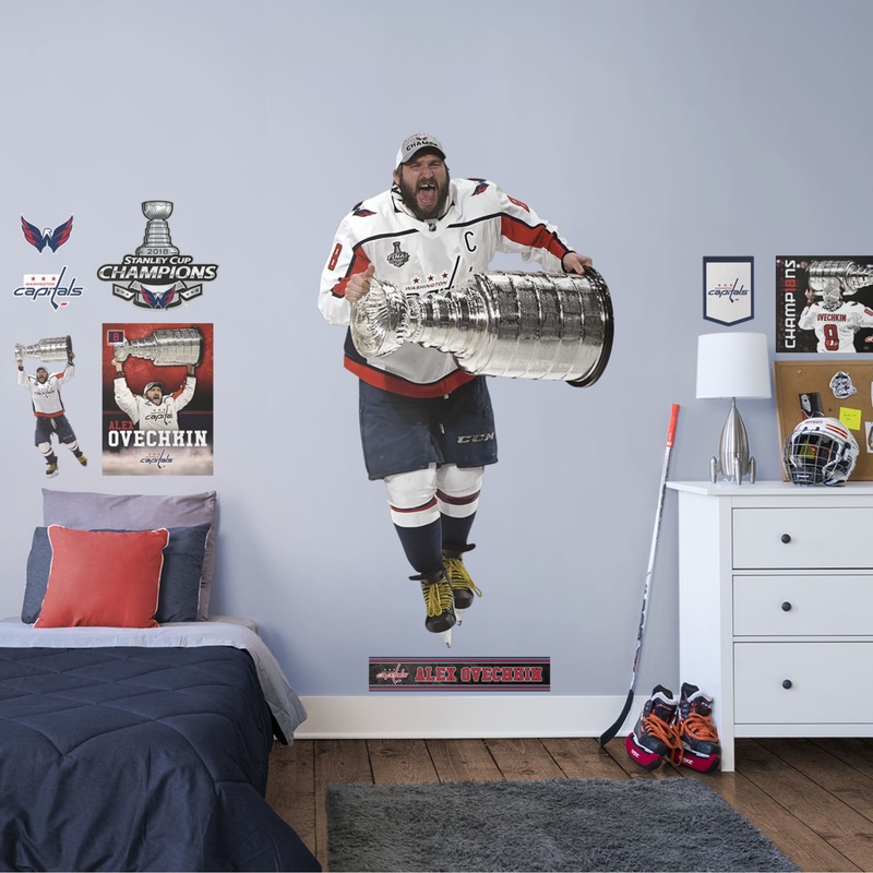 Alex Ovechkin – RealBig 2018 Stanley Cup Collection – Official NHL – Washington Capitals – Reusable Vinyl Wall Decals