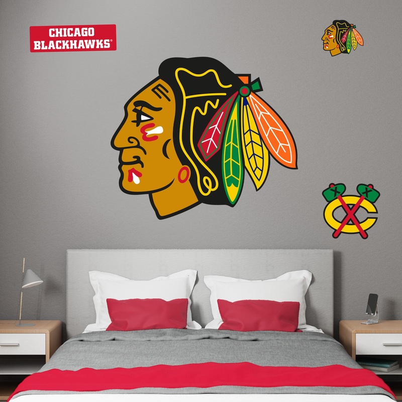 Chicago Blackhawks – RealBig Logo Collection – Official NHL – Reusable Vinyl Wall Decals