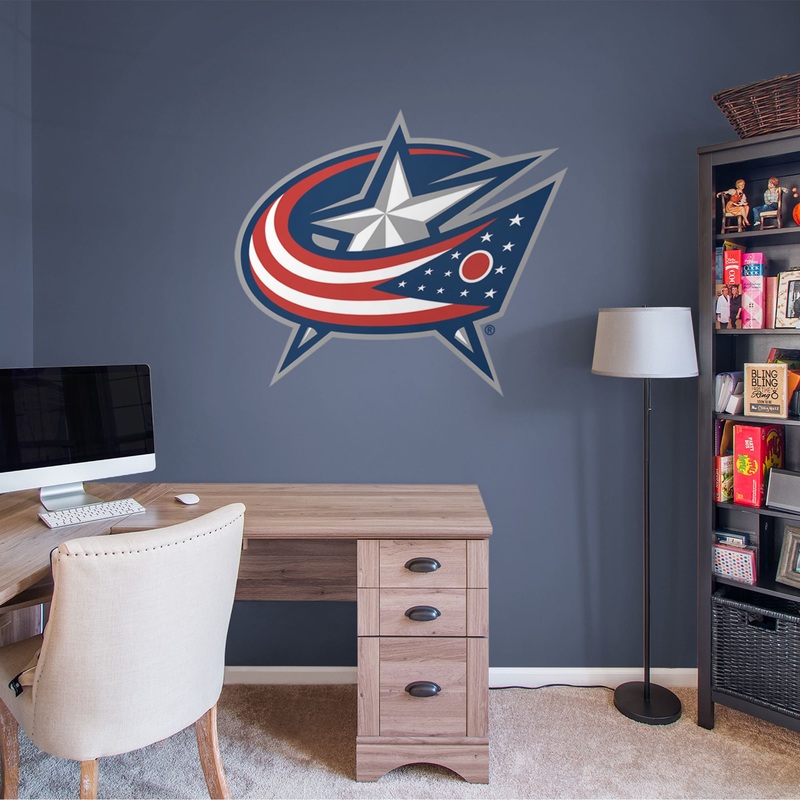 Columbus Blue Jackets – RealBig Logo Collection – Official NHL – Reusable Vinyl Wall Decals