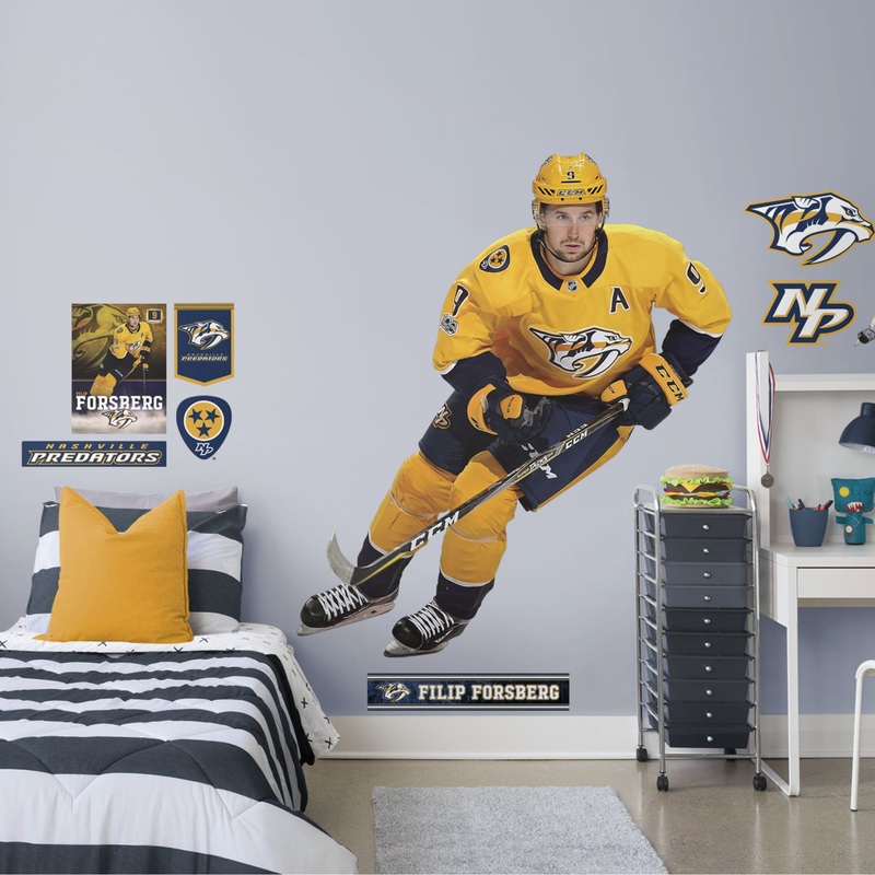 Filip Forsberg – RealBig Collection – Official NHL – Nashville Predators – Reusable Vinyl Wall Decals #1