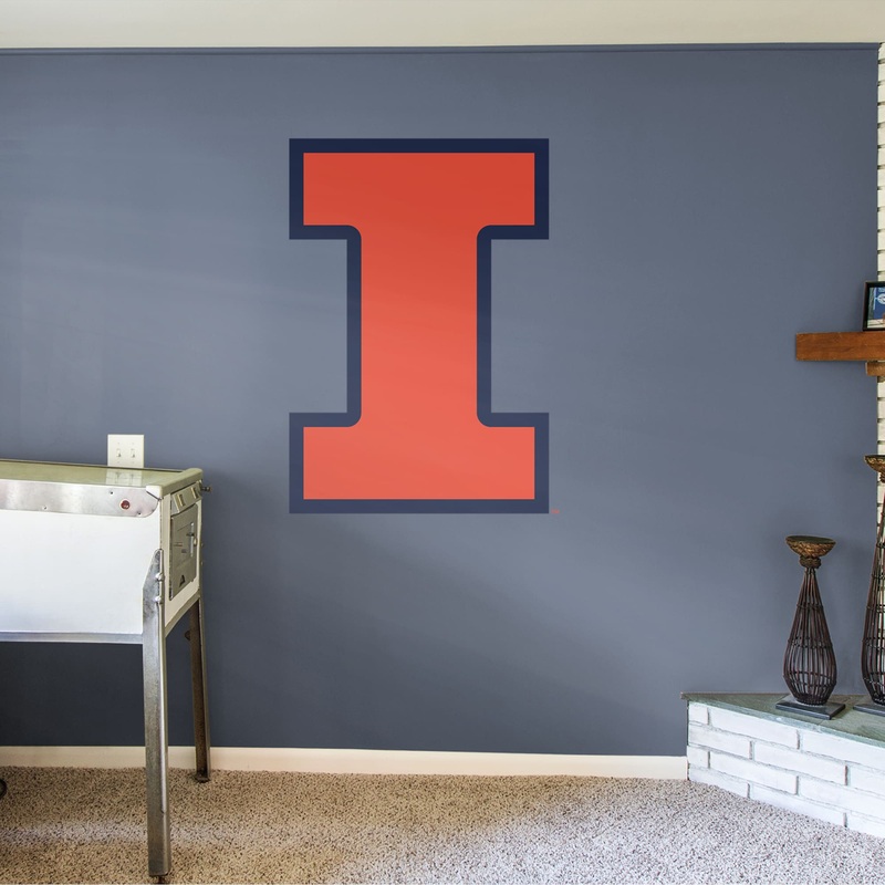 Illinois Fighting Illini – RealBig Logo Collection – Official NCAA – Reusable Vinyl Wall Decals