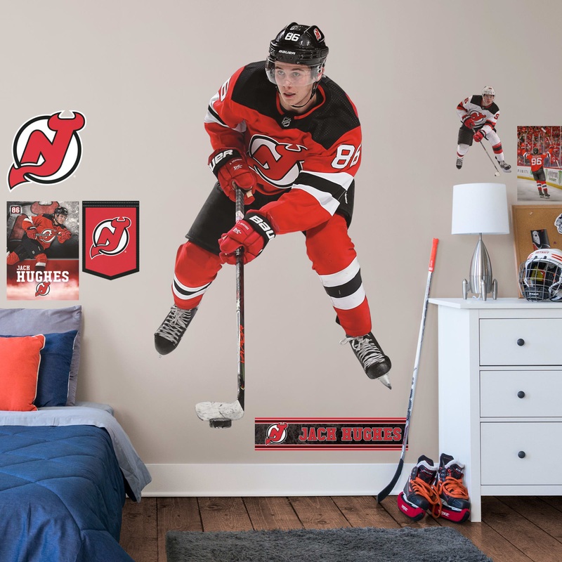 Jack Hughes – RealBig Collection – Official NHL – New Jersey Devils – Reusable Vinyl Wall Decals #1