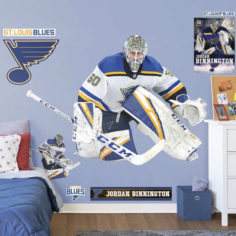 Jordan Binnington – RealBig Collection – Official NHL – St. Louis Blues – Reusable Vinyl Wall Decals #1