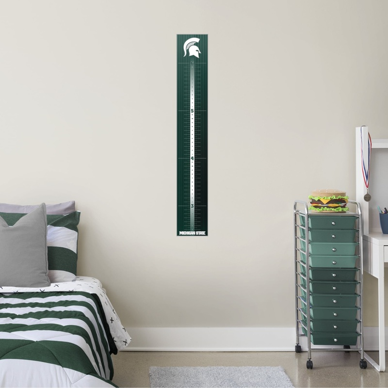 Michigan State Spartans Logo – Growth Chart – Official NCAA – Michigan State Spartans – Reusable Vinyl Wall Decal