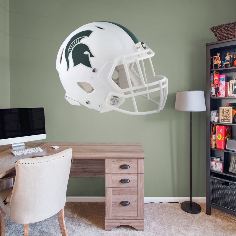 Michigan State Spartans – RealBig White Helmet Collection – Official NCAA – Reusable Vinyl Wall Decals
