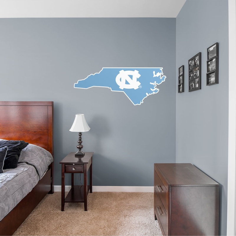 North Carolina Tar Heels – RealBig State of North Carolina Collection – Official NCAA – Reusable Vinyl Wall Decals