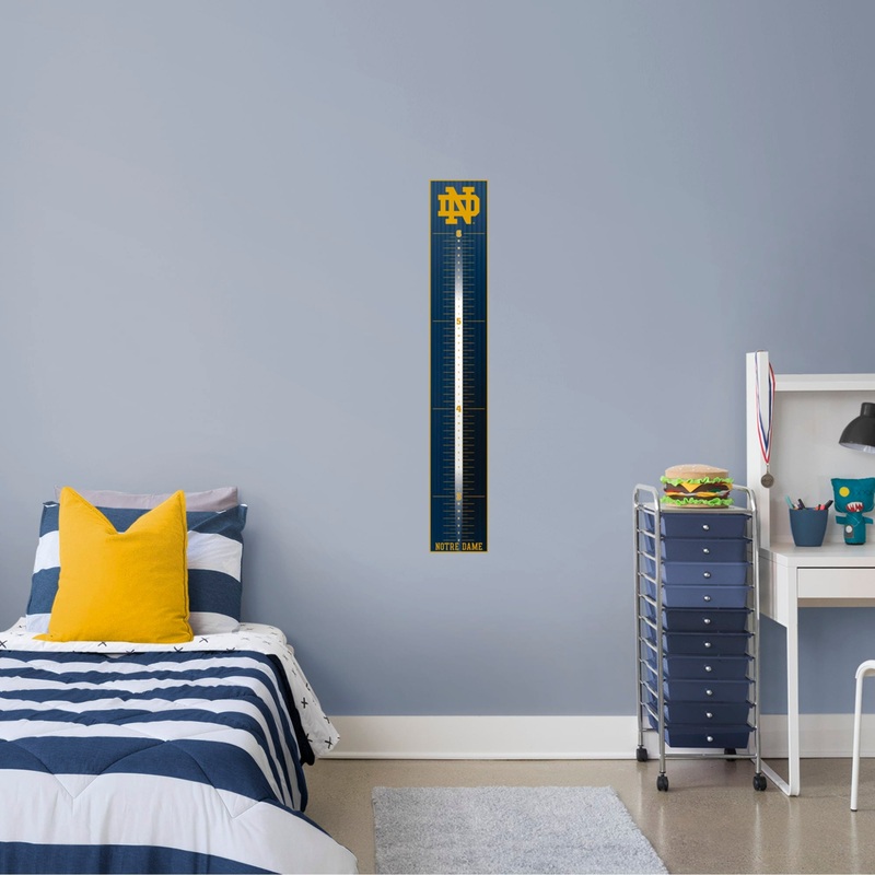 Notre Dame Fighting Irish Logo – Growth Chart – Official NCAA – Notre Dame Fighting Irish – Reusable Vinyl Wall Decal