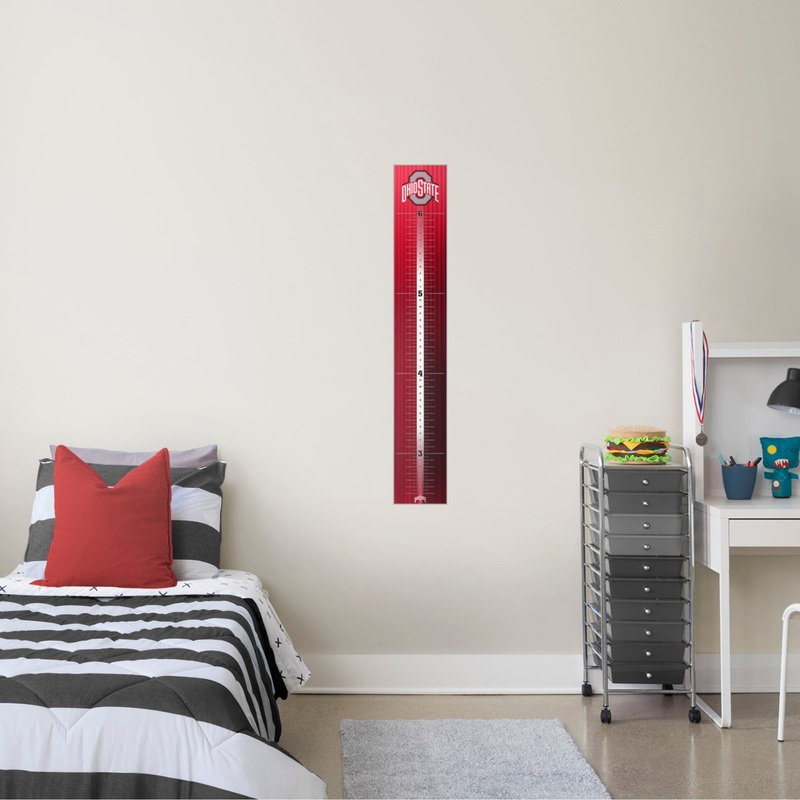 Ohio State Buckeyes Logo – Growth Chart – Official NCAA – Ohio State Buckeyes – Reusable Vinyl Wall Decal