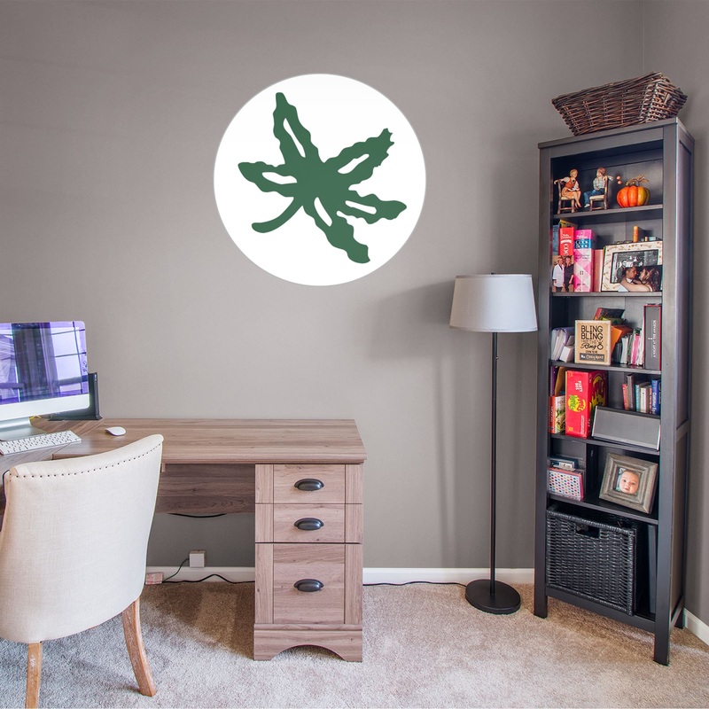 Ohio State Buckeyes – RealBig Buckeye Leaf Logo Collection – Official NCAA – Reusable Vinyl Wall Decals