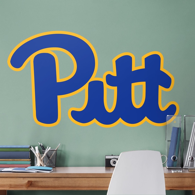 Pittsburgh Panthers – RealBig Script Logo Collection – Official NCAA – Reusable Vinyl Wall Decals