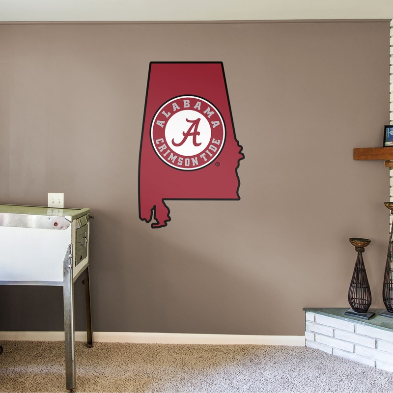 State of Alabama – RealBig Collection – Official NCAA – Alabama Crimson Tide – Reusable Vinyl Wall Decals