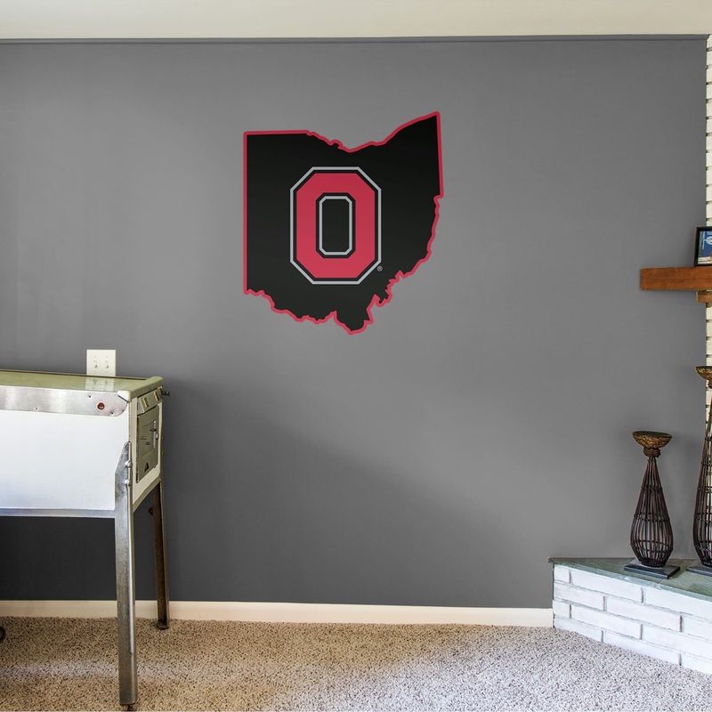 State of Ohio – RealBig Collection – Official NCAA – Ohio State Buckeyes – Reusable Vinyl Wall Decals