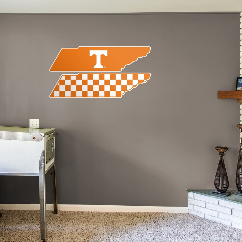 State of Tennessee – RealBig Collection – Official NCAA – Tennessee Volunteers – Reusable Vinyl Wall Decals