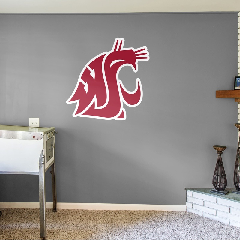 Washington State Cougars – RealBig Logo Collection – Official NCAA – Reusable Vinyl Wall Decals