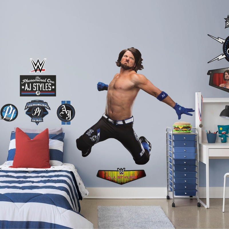 AJ Styles – RealBig Attack Collection – Official WWE – Reusable Vinyl Wall Decals