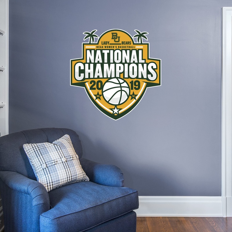 Baylor Bears – RealBig 2019 Women’s Basketball National Champions Logo Collection – Official NCAA – Reusable Vinyl Wall Decals