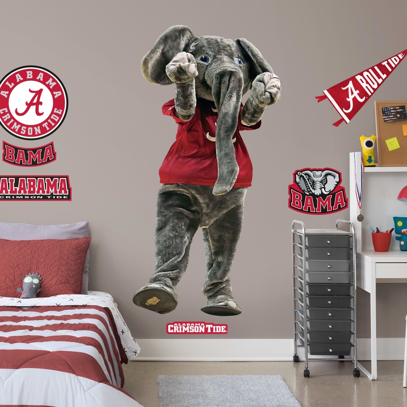 Big Al Mascot – RealBig Collection – Official NCAA – Alabama Crimson Tide – Reusable Vinyl Wall Decals