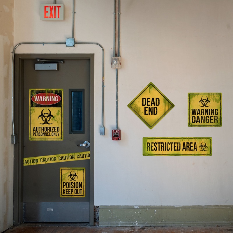 Biohazard Outbreak: Caution Sign Collection – Removable Vinyl Decal