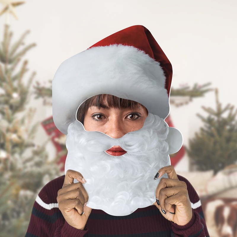 Christmas Santa Mask    Cutout  –      Big Head