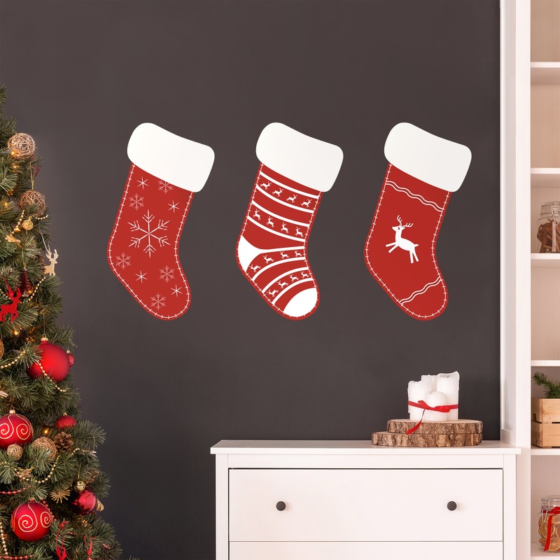 Christmas: Stocking Collection – Removable Vinyl Decal