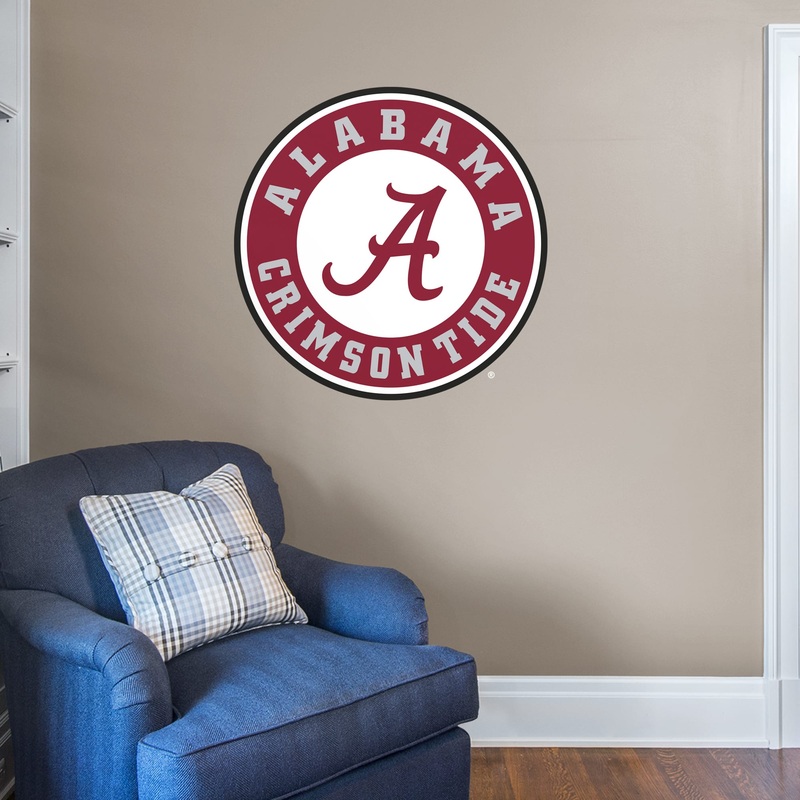 Circle Logo – RealBig Collection – Official NCAA – Alabama Crimson Tide – Reusable Vinyl Wall Decals