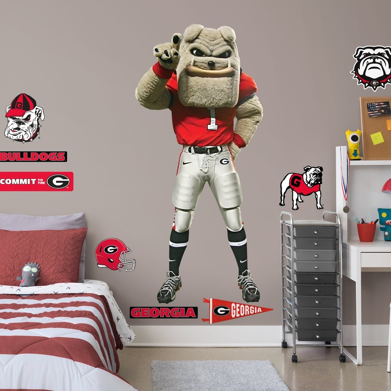 Hairy Dawg Mascot – RealBig Collection – Official NCAA – Georgia Bulldogs – Reusable Vinyl Wall Decals