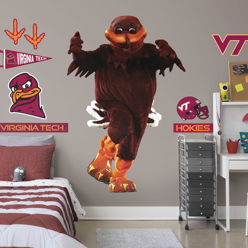 Hokiebird Mascot – RealBig Collection – Official Virginia Tech – Virginia Tech Hokies – Reusable Vinyl Wall Decals