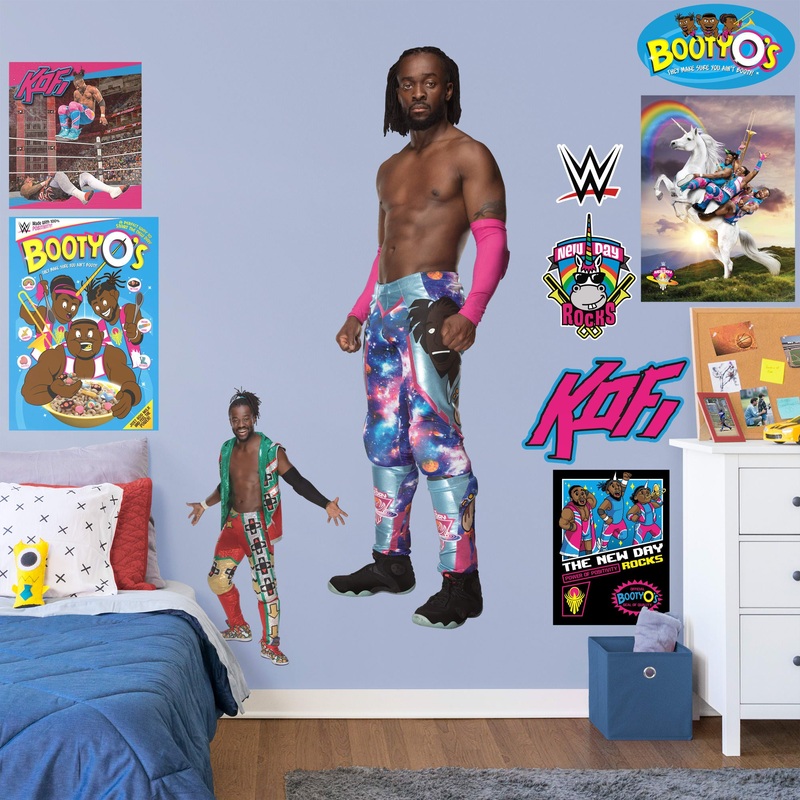 Kofi Kingston – RealBig Collection – Official WWE – Reusable Vinyl Wall Decals