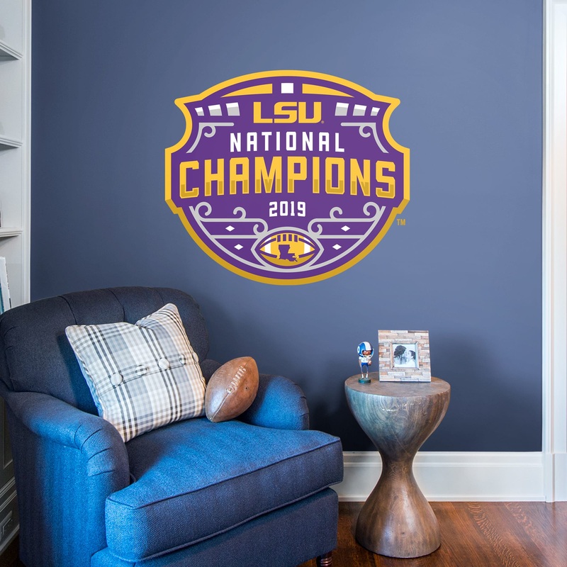 LSU Tigers – RealBig 2019 Football Champions Logo Collection – Official NCAA – Reusable Vinyl Wall Decals