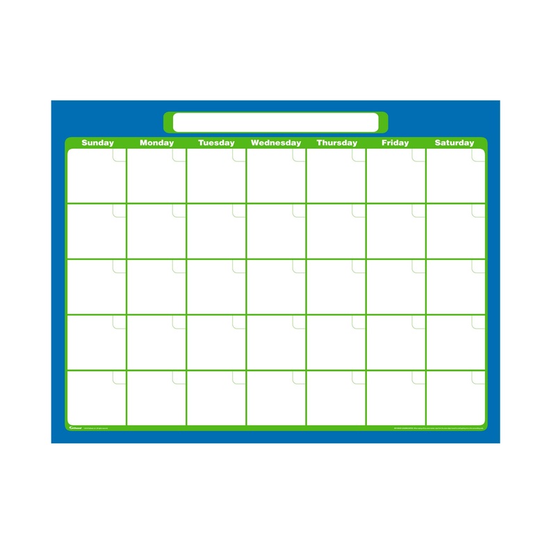 One Month Calendar     Dry Erase  –   Removable Wall   Adhesive Decal
