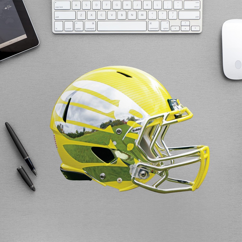 Oregon Ducks – RealBig Liquid Lightning Yellow Helmet Collection – Official NCAA – University of Oregon – Reusable Vinyl Wall Decals