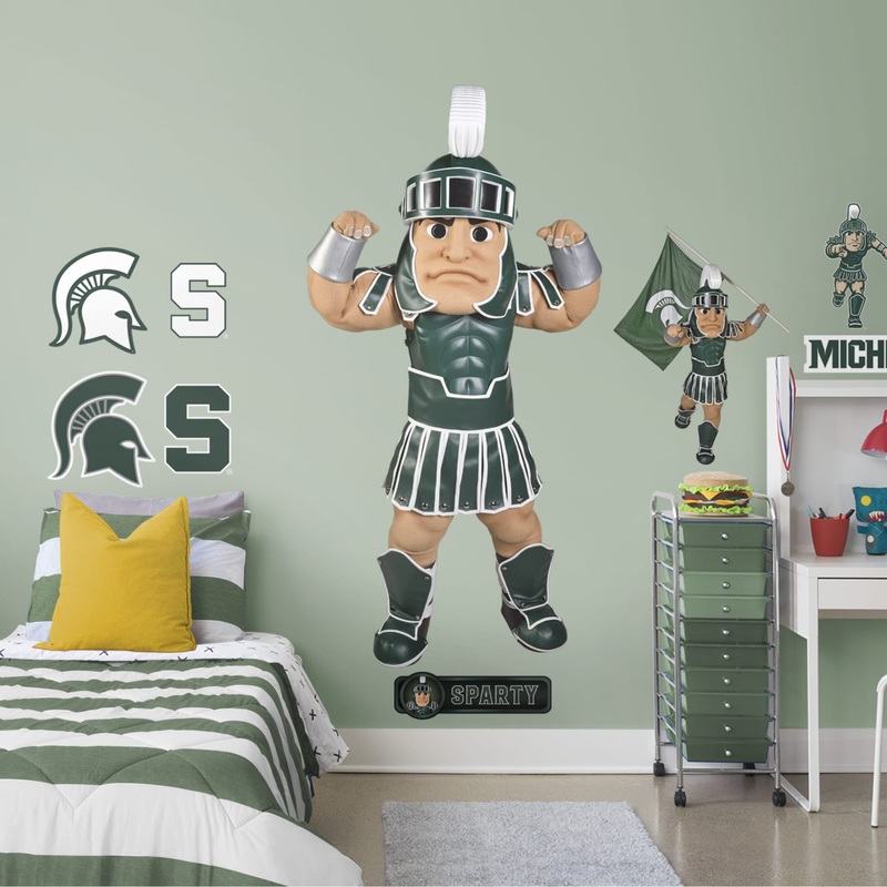 Sparty Mascot – RealBig Collection – Official Michigan State University – Michigan State Spartans – Reusable Vinyl Wall Decals