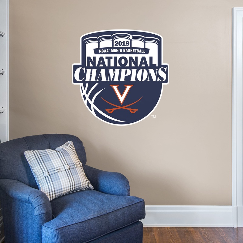 Virginia Cavaliers – RealBig 2019 Men’s Basketball National Champions Logo Collection – Official NCAA – Reusable Vinyl Wall Decals