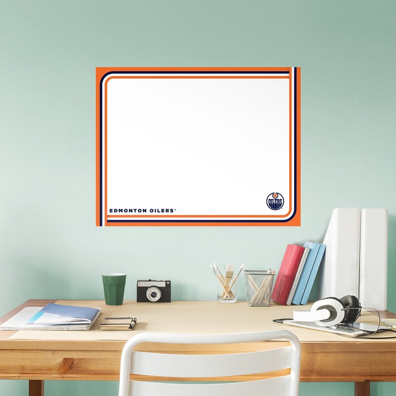 Edmonton Oilers – Dry Erase Whiteboard – Official NHL – Reusable Vinyl Wall Decal