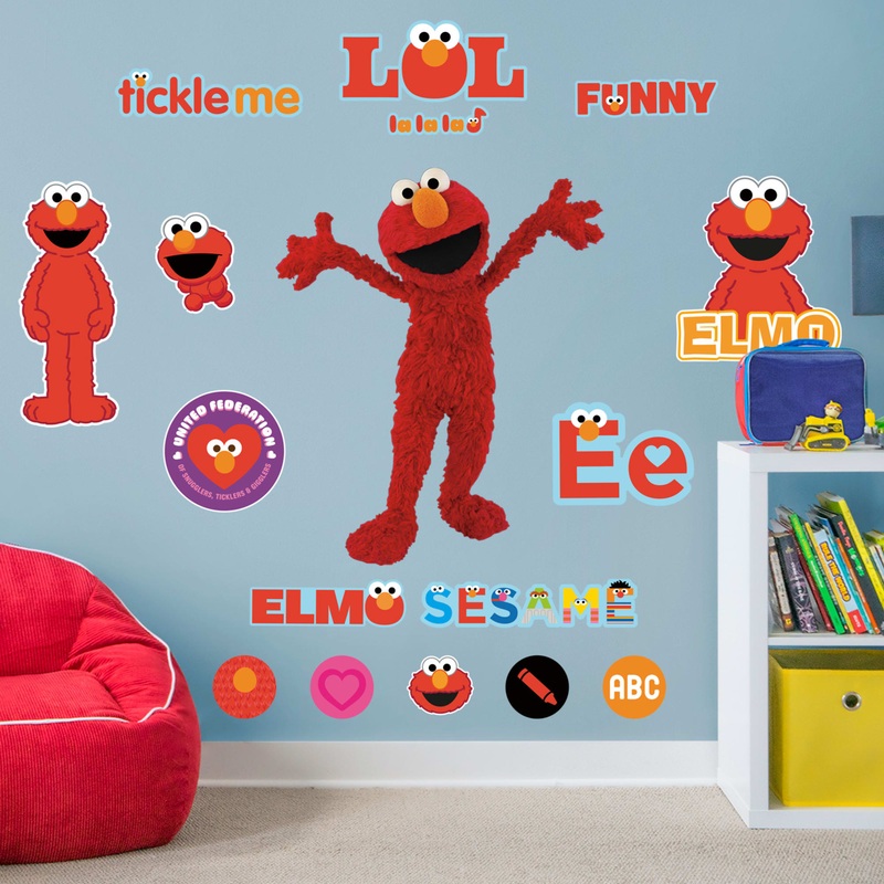 Elmo – Sesame Street – RealBig Collection – Official Sesame Street – Reusable Vinyl Wall Decals